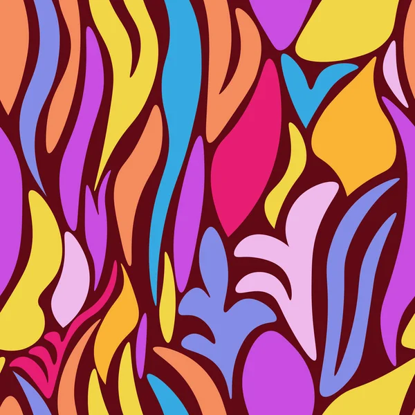 Fondo Abstracto Sin Costuras Hojas Coloridas — Vector de stock