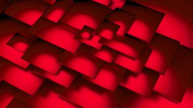 Kırmızı geometrik arkaplan, kareler, soyutlama