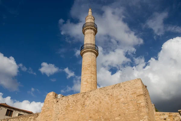 Neratze Also Known Gazi Hussein Mosque Its Tower Intense White — Stock Photo, Image