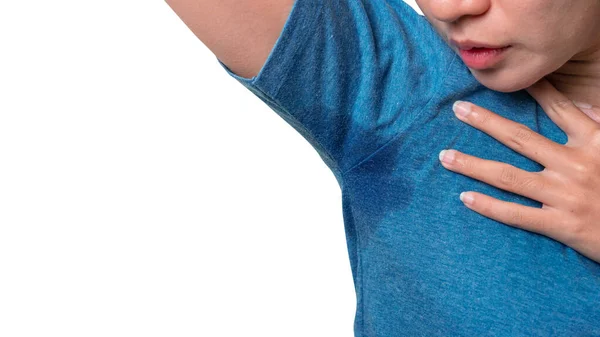 Ázsiai Hyperhidrosis Izzadás Hónalj Alatt Rosszul Érzi Magát Test Szaglás — Stock Fotó