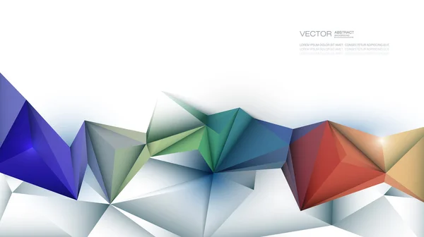 Geométrico 3D, polígono, forma de patrón de triángulo — Archivo Imágenes Vectoriales