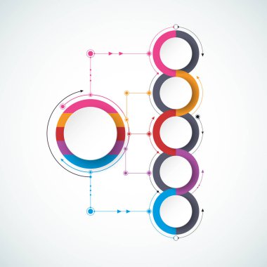 Vektör Infographic zaman çizelgesi şablonu