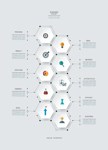 Plantilla de diseño de infografías vectoriales con etiqueta de papel 3D — Vector de stock