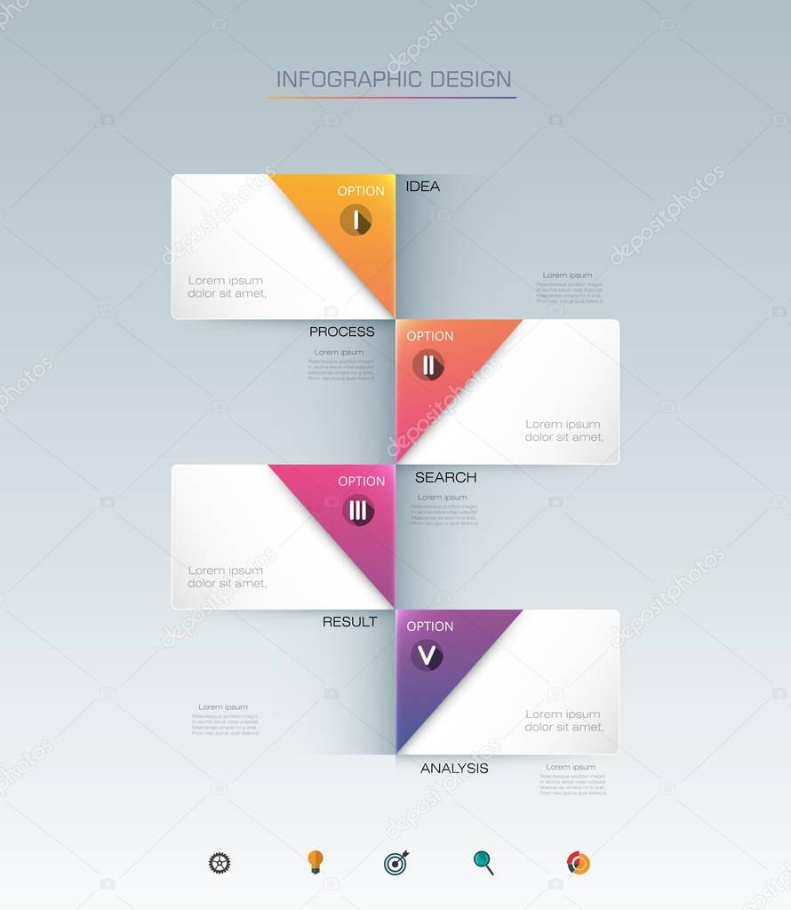 Vector Infographic label design with icons and 4 options