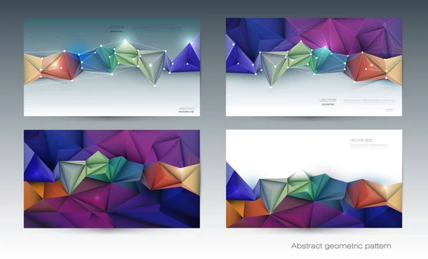 Verzameling van Vector geometrische achtergrond — Stockvector