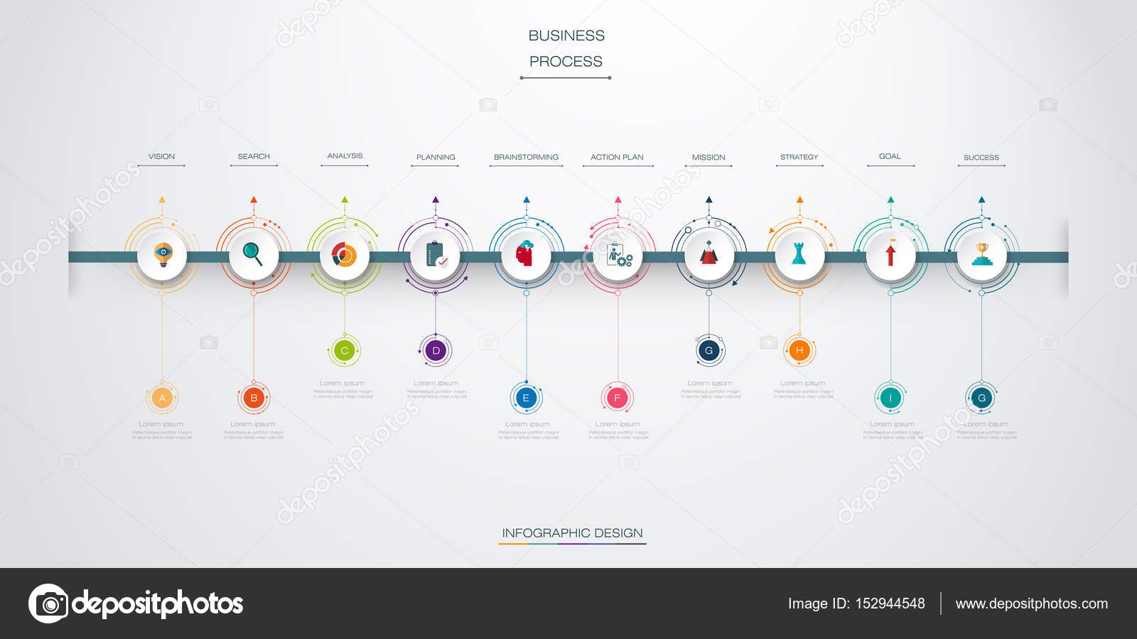 Infographie vectorielle conception de la timeline image vectorielle
