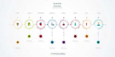 Vektör infographics zaman çizelgesi tasarımı 