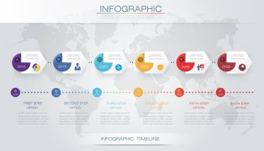 Vektör infographics zaman çizelgesi tasarım şablonu