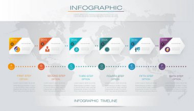 Vektör infographics zaman çizelgesi tasarımı