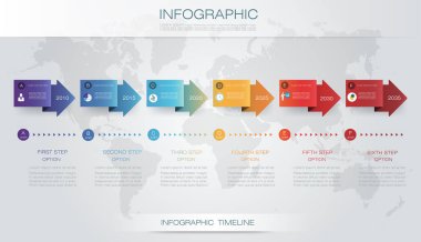 Vektör infographics zaman çizelgesi tasarımı