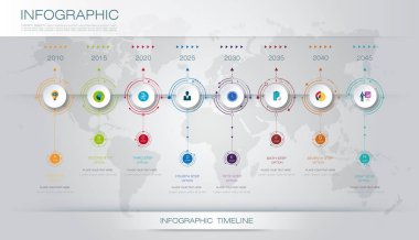 Vektör infographics zaman çizelgesi tasarım şablonu