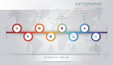 Vektör infographics zaman çizelgesi tasarım şablonu