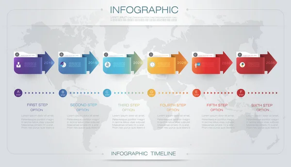 Vektor-Infografik Timeline-Design-Vorlage — Stockvektor