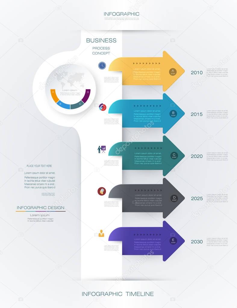 Vector infographics timeline design template