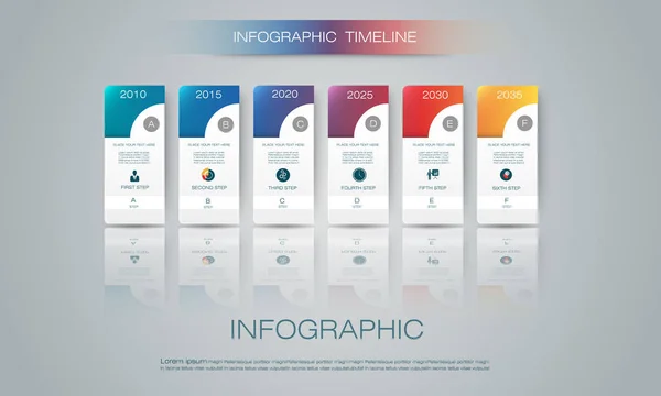 Vector infographics tijdlijn ontwerpsjabloon — Stockvector