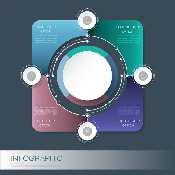 Πρότυπο σχεδίασης Χρονολόγιο infographics διάνυσμα — Διανυσματικό Αρχείο