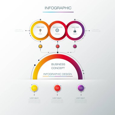 Infographic etiket tasarım simgeler ve 5 seçenekleri veya adımları ile vektör