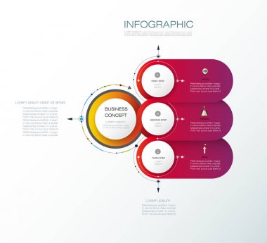 Vektör soyut molekülleri ile 3d kağıt etiket, entegre daireler
