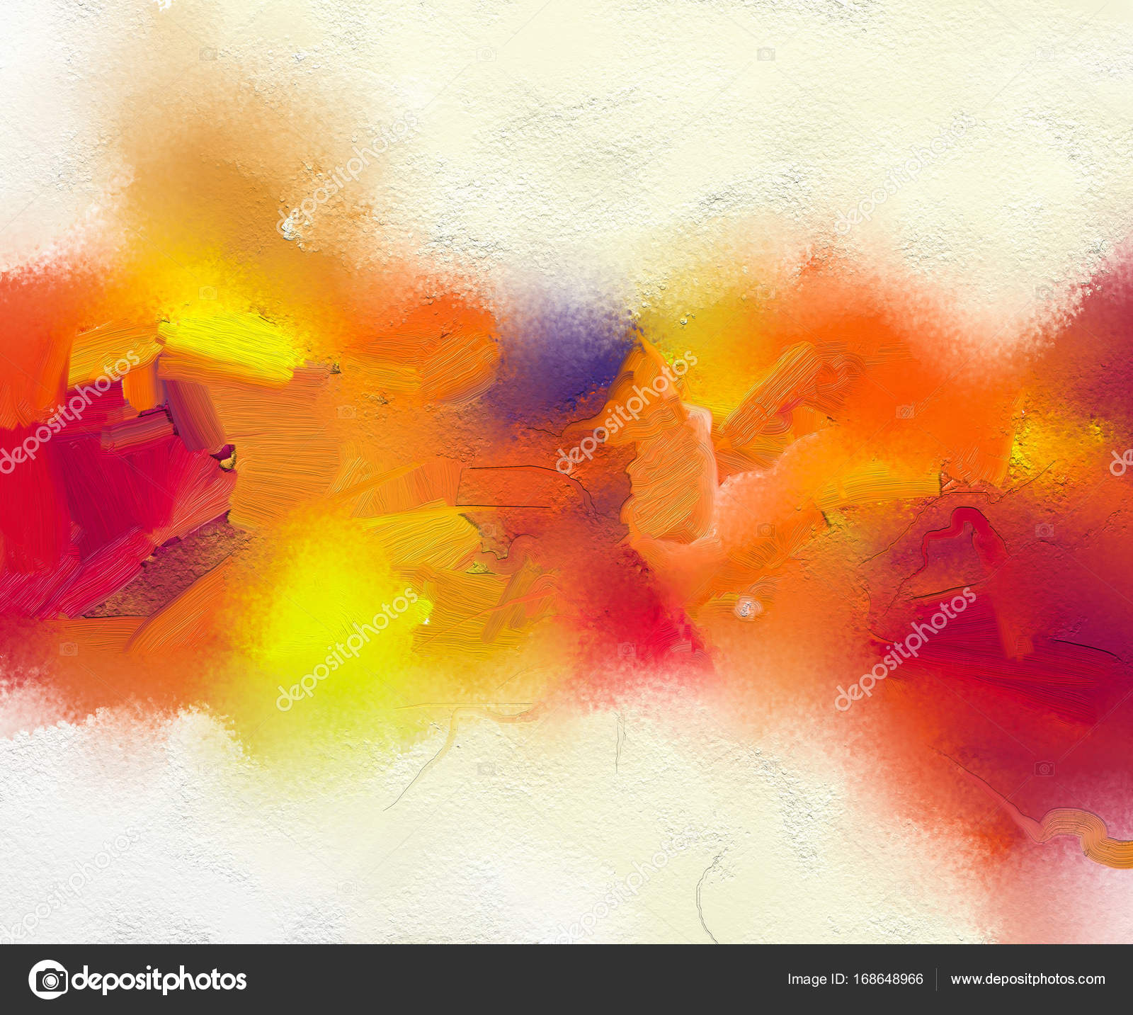 Abstract colorful oil painting on canvas texture. Hand drawn brush stroke,  oil color paintings background Stock Photo by ©Nongkran_ch 168648966