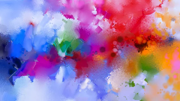 Abstract kleurrijk schilderij op doek textuur. Hand getekende penseelstreek, olie schilderijen achtergrondkleur — Stockfoto