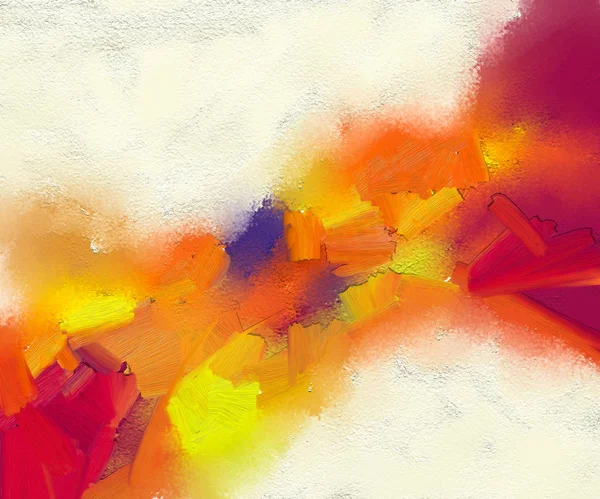 Pintura a óleo colorida abstrata sobre textura de lona. Curso de pincel desenhado à mão, pintura a óleo fundo — Fotografia de Stock