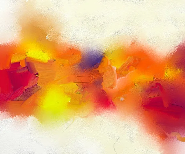 Абстрактний барвистий олійний живопис на полотні текстури. Ручний мальований штрих пензля, фон картини кольору олії — стокове фото