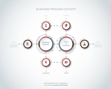Vektör Infographic 3d daire etiketi, şablon tasarımı. İş kavramı, Infograph numarası seçenekleri ile