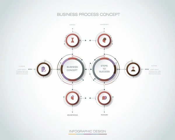 Vector Infographic 3d circle etikett, malldesign. Affärsidé, Infograph med antalet alternativ — Stock vektor