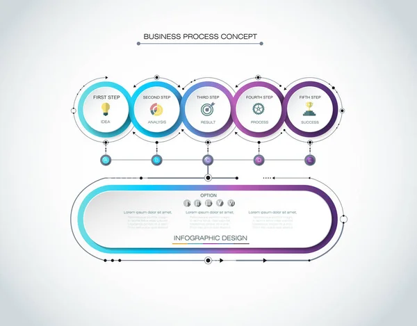 Векторная Инфографика 3d метка круга, дизайн шаблона. Бизнес-концепция, график с 6 вариантами номеров — стоковый вектор