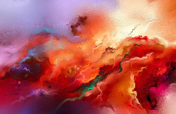 Pintura al óleo colorido abstracto sobre la textura de la lona. Pincelada dibujada a mano, óleo color pinturas fondo . — Foto de Stock
