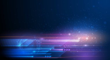 Işık ışını tasviri, mavi ışık çizgisi, hız arkaplanı. Vektör tasarımı soyut, bilim, fütüristik, enerji, duvar kağıdı için modern dijital teknoloji kavramı, afiş arkaplanı