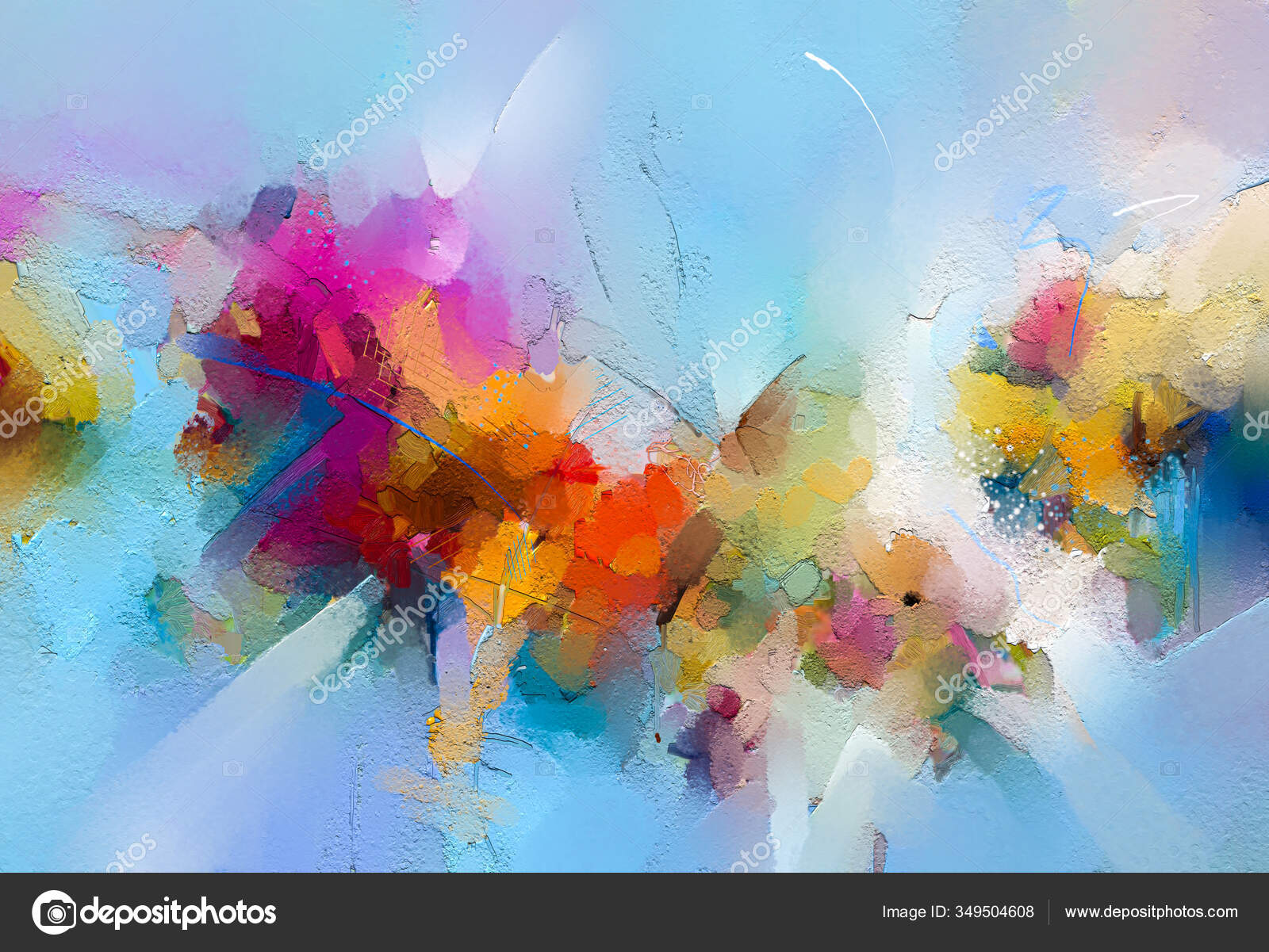 Abstract Colorful Oil Painting Canvas Texture Hand Drawn Brush Stroke Stock  Photo by ©Nongkran_ch 349504608