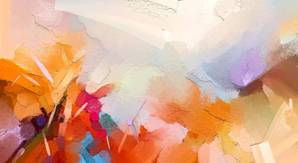 Pintura Óleo Colorida Abstrata Sobre Textura Lona Curso Pincel Desenhado — Fotografia de Stock