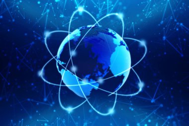 Dijital Soyut Teknoloji Arkaplanı, Fütürist Arkaplan, Siber Uzay Kavramı