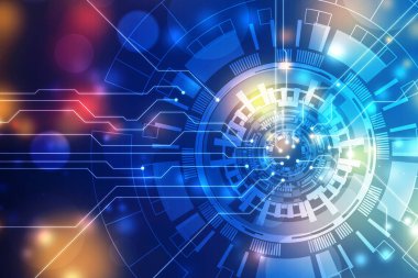 Soyut teknoloji arka plan Yüksek teknoloji iletişim konsepti Fütürist dijital yenilik arka plan