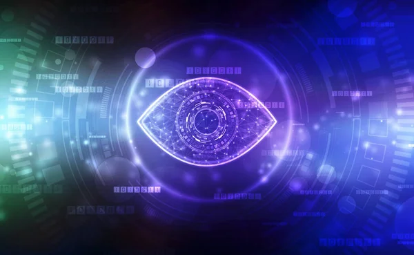 Olho Triagem Biométrica Olho Digital Conceito Segurança Tecnologia Segurança Digitalização — Fotografia de Stock