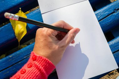 Planlamak ve özetlemek için boş bir not defteri. Elin kalem tutsun. Ya çizecek ya da not defteri tutacak..