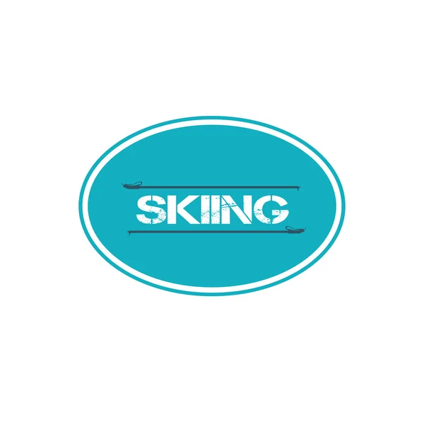 Logo ontwerp voor het skiën — Stockvector