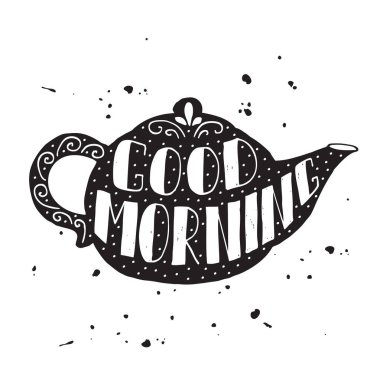 Günaydın modern yazı poster