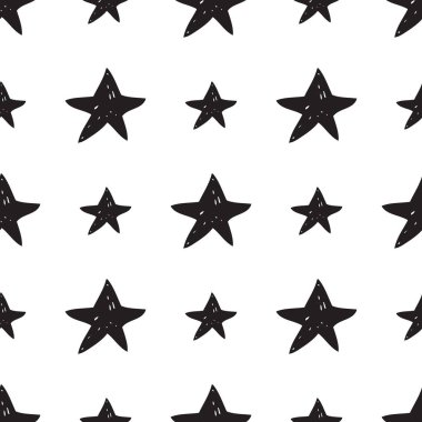 Siyah ve beyaz el çekilmiş soyut desen