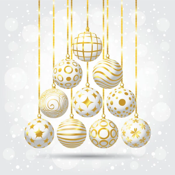 Set kerstballen — Stockvector