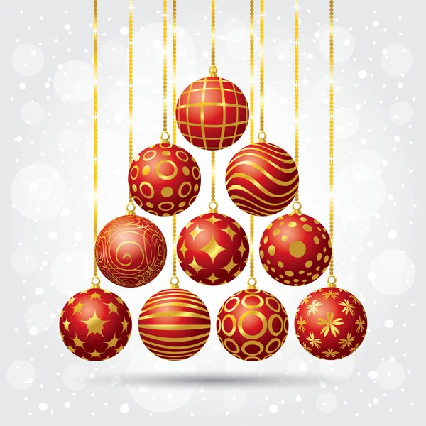 Set of Christmas balls — Stock Vector