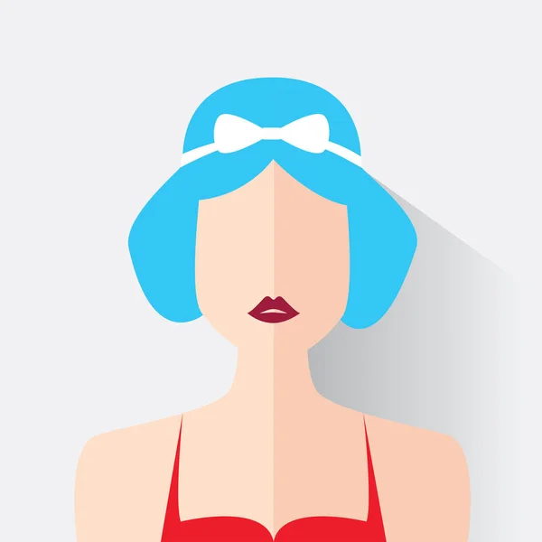 Avatar de la femme moderne — Image vectorielle