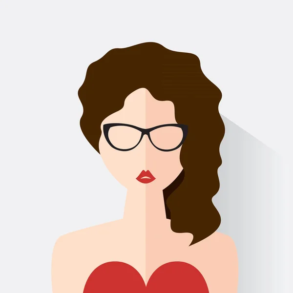 Avatar de la femme moderne — Image vectorielle