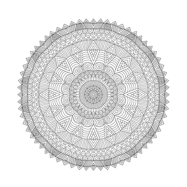 Mandala színezés könyv a felnőttek számára — Stock Vector