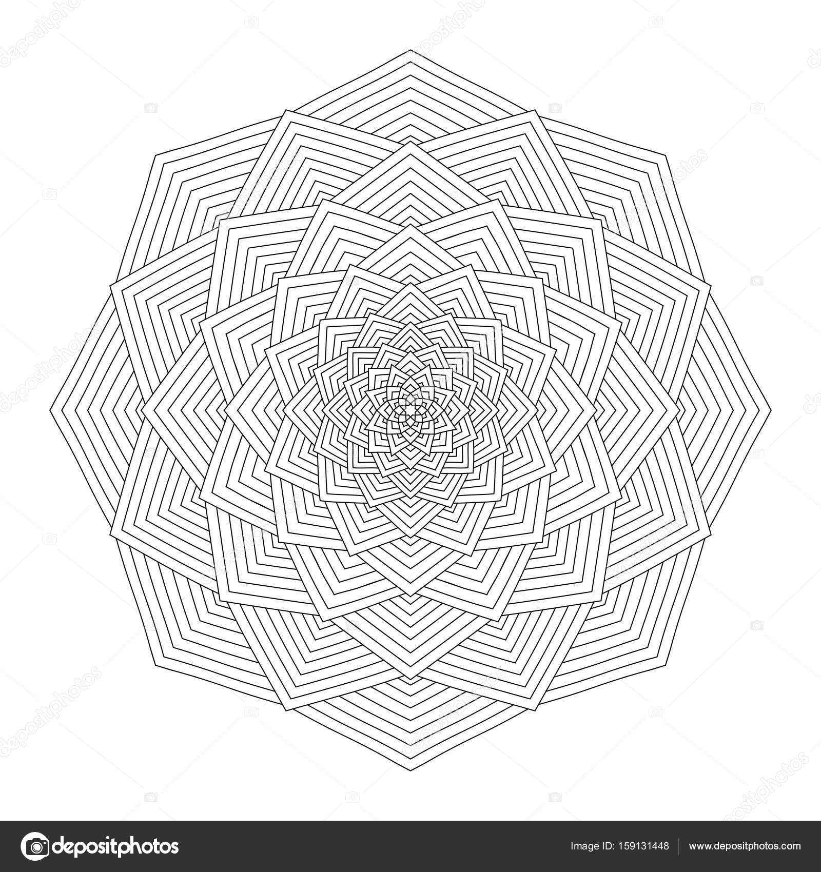 Libro di Mandala da colorare per adulti Etnico tribale mandala Amuleto decorativo etnico — Vettoriali di Jly19