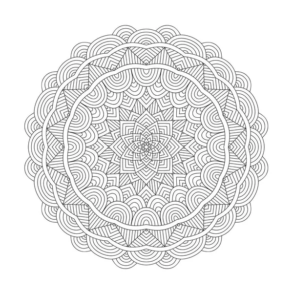 Mandala coloring book for adults — Stock Vector