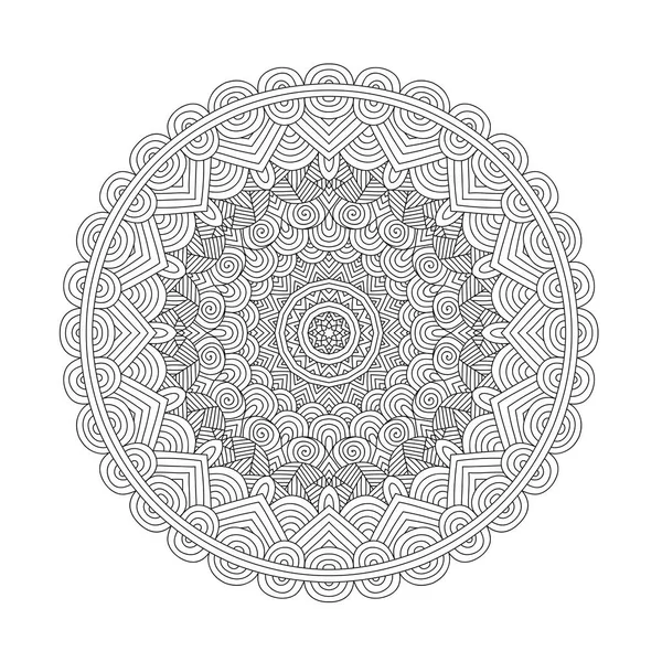 Mandala libro para colorear para adultos — Vector de stock