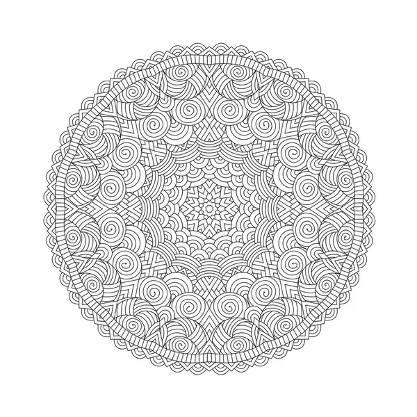 Livre de coloriage Mandala pour adultes — Image vectorielle