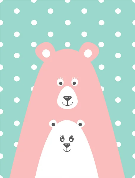 Medvěd a malý medvěd — Stockový vektor